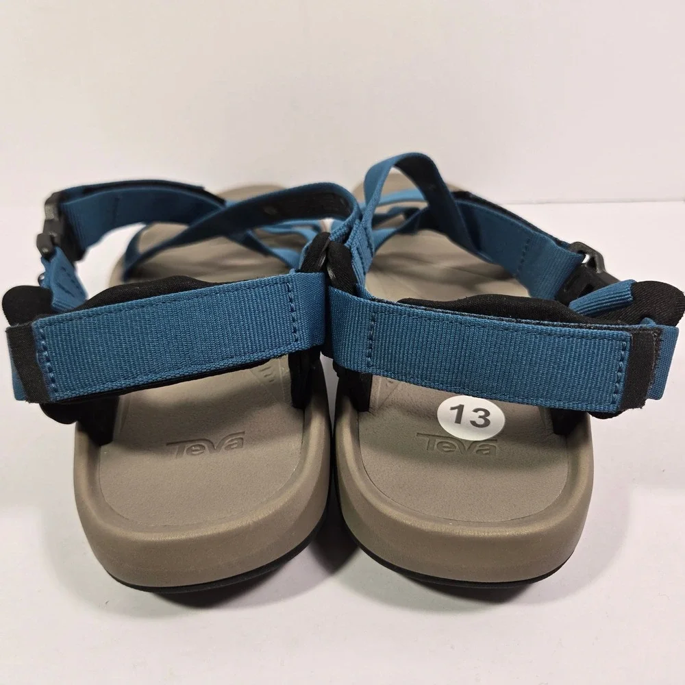 Mens 13 Teva Terra Fi 5 Universal Blue Grey Hiking Sport Sandals 1103272